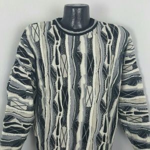 Vintage Mulga Googi XXL Wool 3D Knit Sweater Retro Streetwear Cozy Y2K